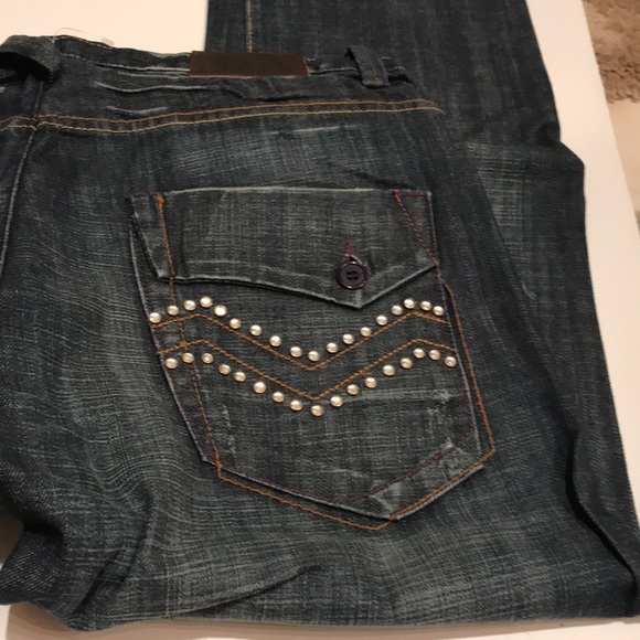 NWT ATTITUDE GOLD BROOKLYN PREMIUM EDITION 34 men’s jeans straight 34x32 - Picture 4 of 13